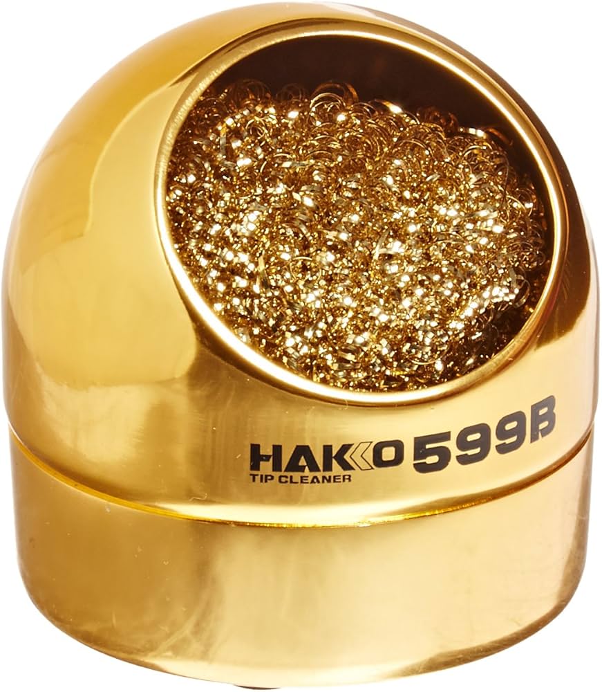 Hakko 599B Tip Cleaning Wire and Holder, Gold